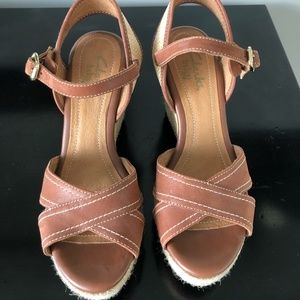 Clarks Wedge Sandals Size 6